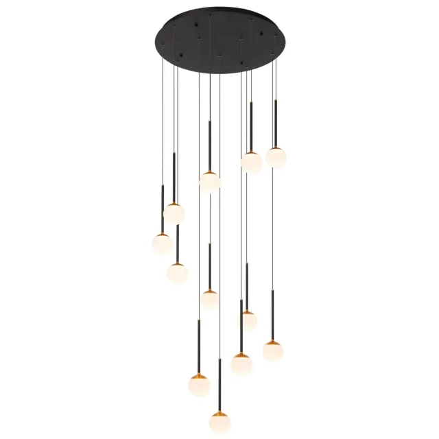 Lucide dimbare LED hanglamp CALINA Ø69.9 cm - zwart