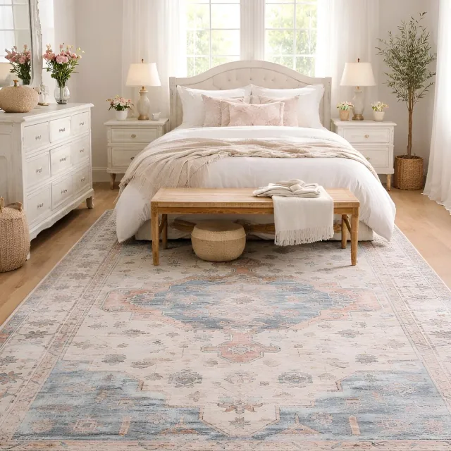 Lavandoux Vloerkleed - Chtouka - Blauw en Beige - 160 x 230 cm Multi