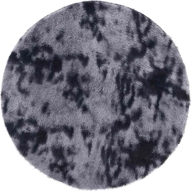 vidaXL Hoogpolig - vloerkleed - NAVARRA - cm - polyester - donkergrijs