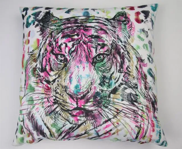 Madison sierkussen 45x45 cm Tiger multi Meerkleurig