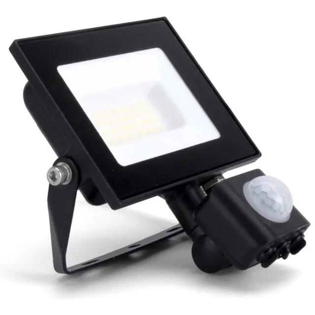 Integral LED Bouwlamp 20W 4000K Koel Wit 2000lm Zwart IP65 | met sensor | Geen fitting | 20 watt | 25.000 Branduren