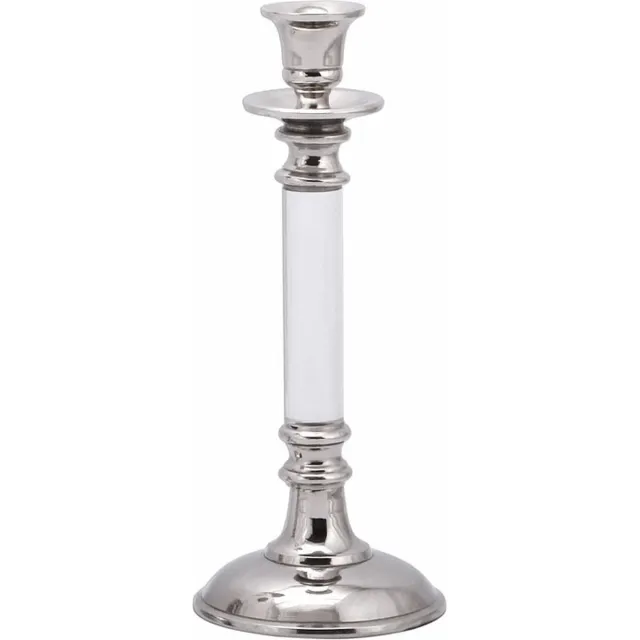 By Kohler Kandelaar Marsala 11x11x21cm Klein wit zilver Silver