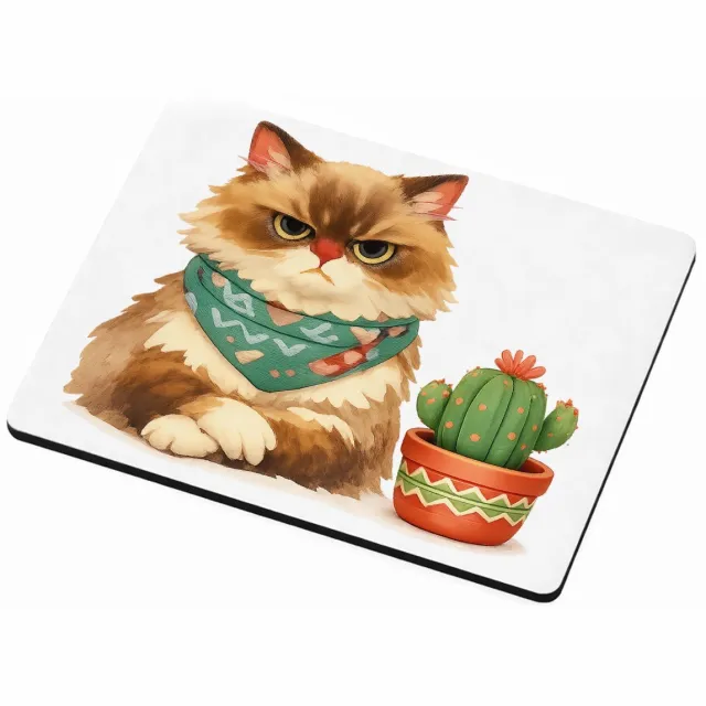 Mr Cadeautjes MDF magnetische fotolijst 9 x 7 - design Een norse egel met een kleine bloempot vol stekelige vetplan | cadeau Wit