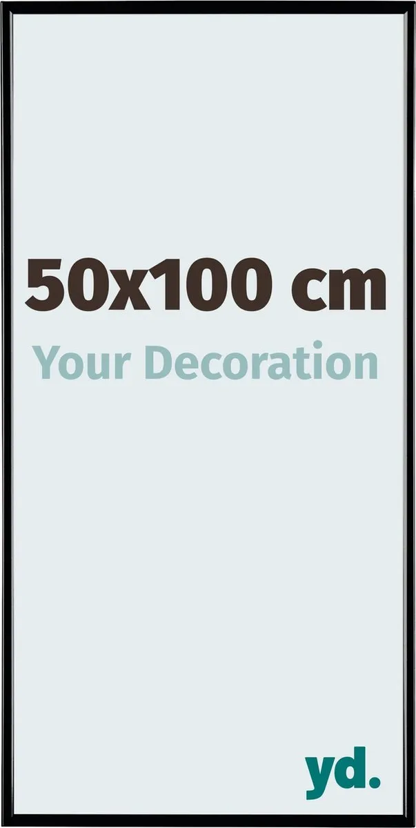 yd. Your Decoration - Fotolijst 50x100 cm - Kunststof - Zwart Hoogglans - Evry