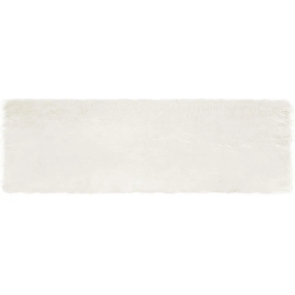 vidaXL Tapijt van imitatie TAFALLA Wit 80 x 250 cm Polyester