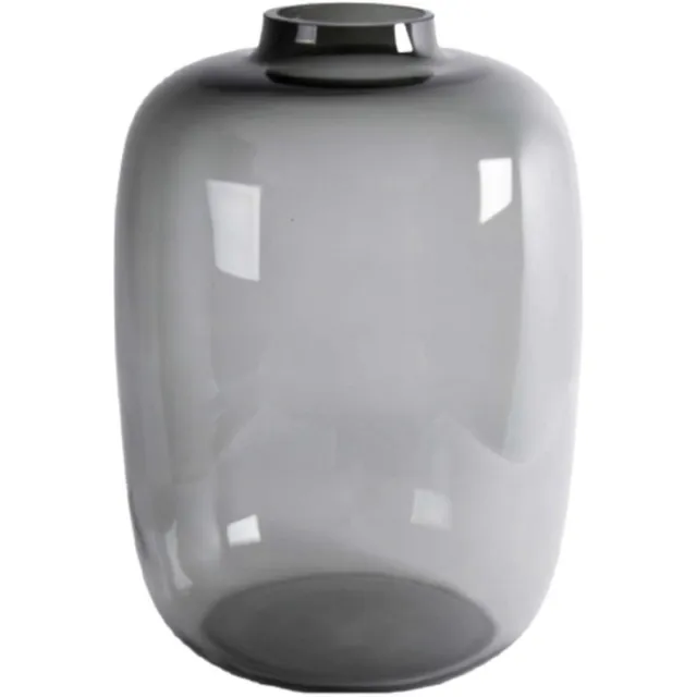 In2Deco Vaas smokey grijs - Glazen vaas - Vaas glas