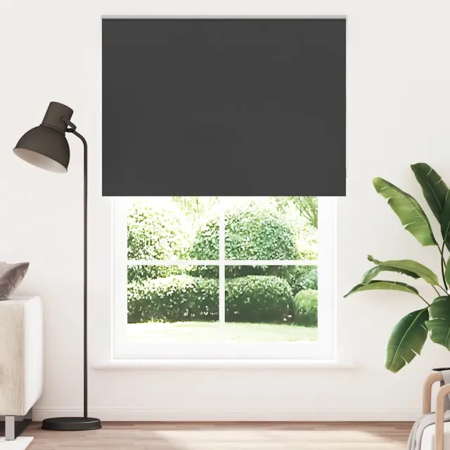 vidaXL Rolgordijn verduisterend 155x210 cm stofbreedte 151,6 cm zwart