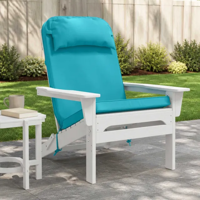 vidaXL Adirondack stoelkussen 100% Polyester Turquoise 124 x 55 x 5 cm