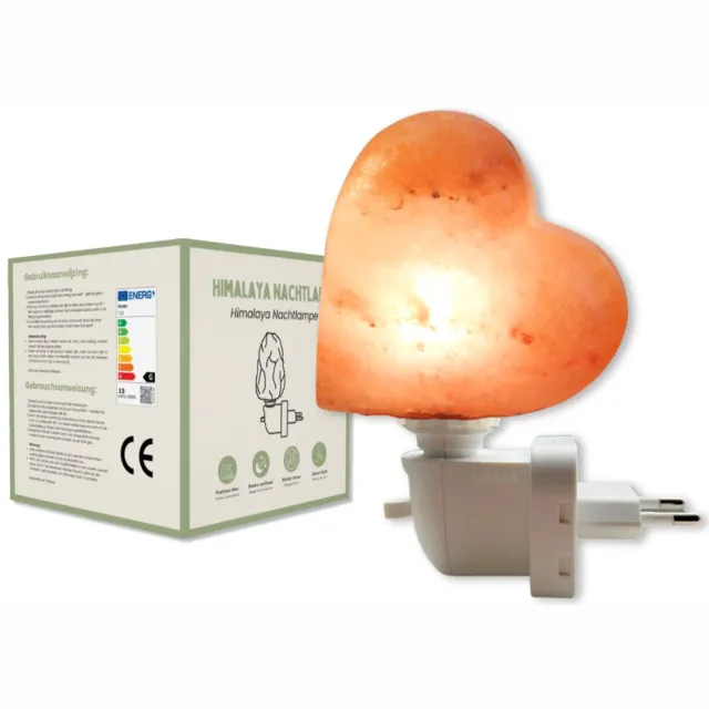 Orakl Himalaya Nachtlampje Julia – 1- KG en ca. 14 cm - Zoutlamp - Wandlamp - Echt & Puur Himalayazout Oranje
