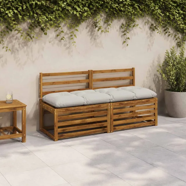 vidaXL Bank Kussens VIANEN 2 st 100% Polyester Wit 140 x 50 x 12 cm