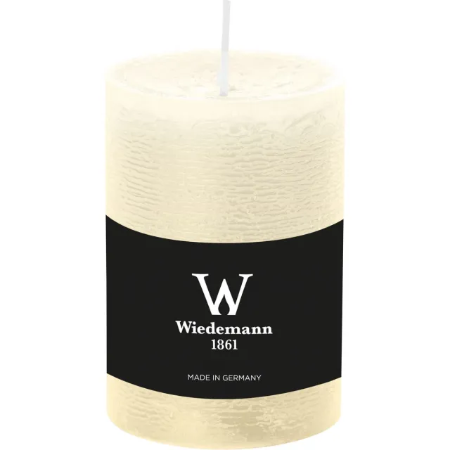 Wiedemann Cilinderkaars/stompkaars - rustieke kaars - ivoorwit - 7 x 10 cm - 43 branduren