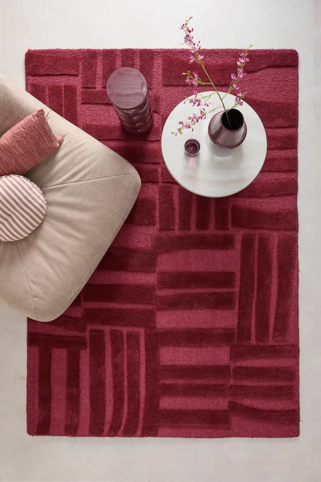 Studio LIVIT vloerkleed wol Velabu burgundy, foto 2