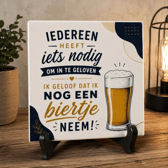 O.T.Trends Tegeltje “Ik geloof dat ik nog een biertje neem” – Hét cadeau voor bierliefhebbers multie