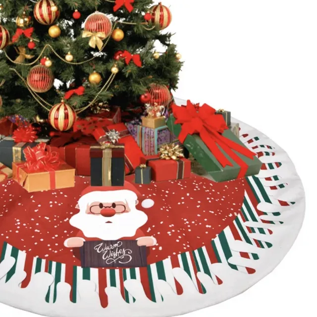 Without Lemons Kerstboom Rok - Binnenhuis decoratie - kerst decoratie - Kerstman vloerkleed - Without lemons - Rond kerstkleed - onder kerstboom - 80cm
