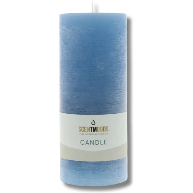Scentmoods Rustieke kaars - Dinerkaars - Stompkaars- Oceaan - 6.3x15cm - 45 Branduren