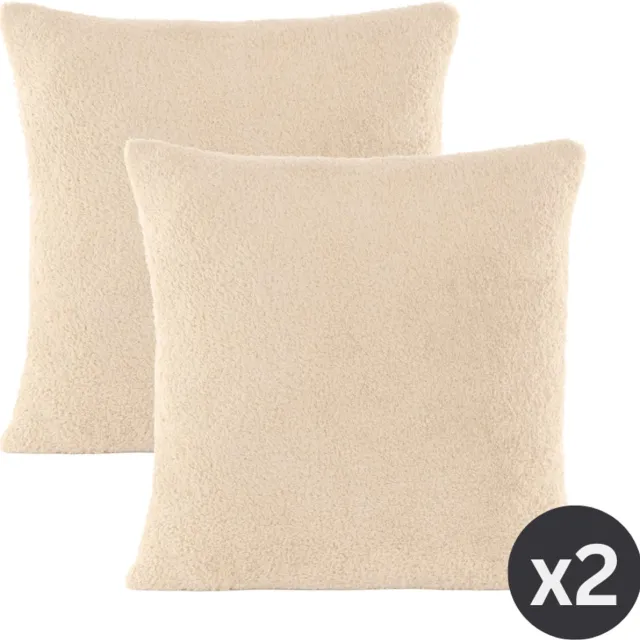 Tiseco Kussen COCOON (gevuld) - SET/2 - Half fleece - 45x45 cm, beige