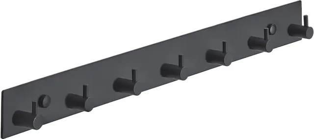 Ibenzoa Robuuste en Elegantie: Roestvrij Stalen Kapstok met Zeven Haken - Perfect voor Diverse Toepassingen zwart