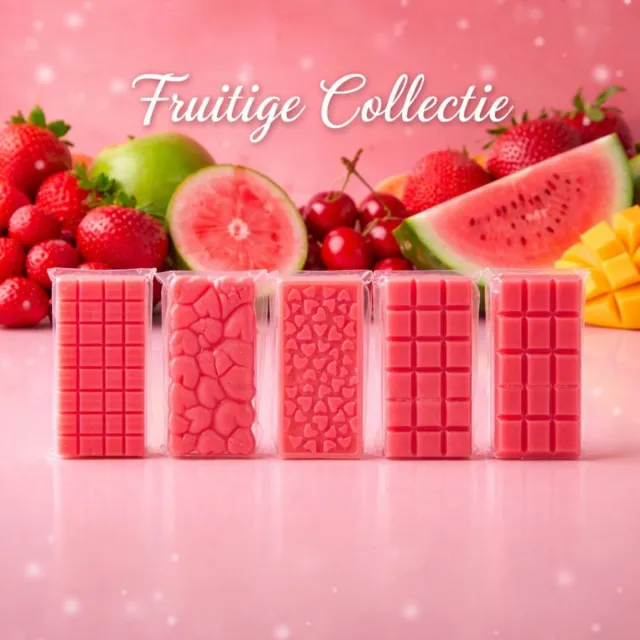 Scentulp Fruitige wax melts set - Handgemaakt van sojawax - 5 fruitige geuren Diverse kleuren