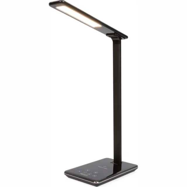Velleman DIMBARE LED-BUREAULAMP + DRAADLOZE OPLADER - 48 LEDS - ABS + ALUMINUM - EFL60 Zwart