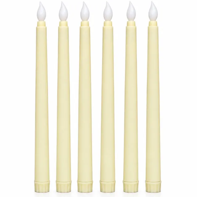 SWGOTA led kaarsen voor tafel- en feestdecoratie - 1 stuk, ivoorwit, gladde kunststof behuizing met vlamvormige top, zonder afstandsbediening