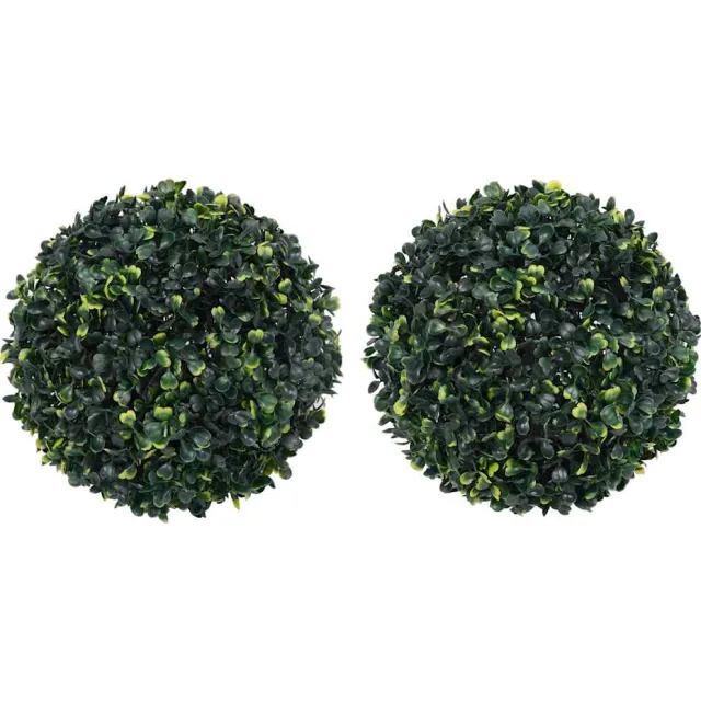 vidaXL Kunstbuxusbollen 2 st 45 cm Groen