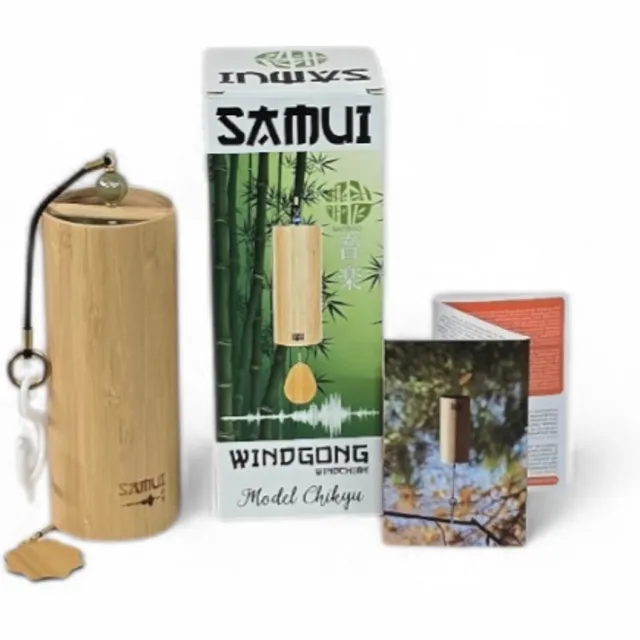 Samui Windgong-Samui-model Chikyu (aarde) Japans bruinig met groene kraal