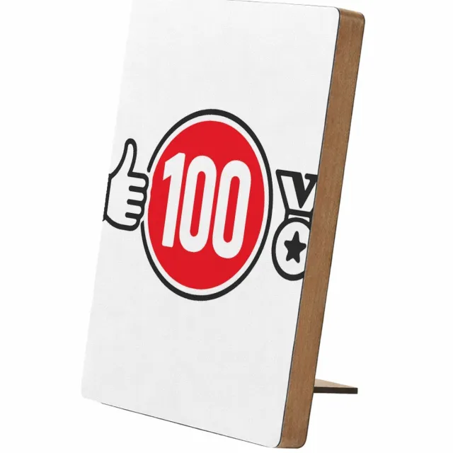 Mr Cadeautjes Glasframe/MDF 12,7 x 17,8 - design Een sportieve complimentenprint met een centraal getal of sy | cadeau Wit