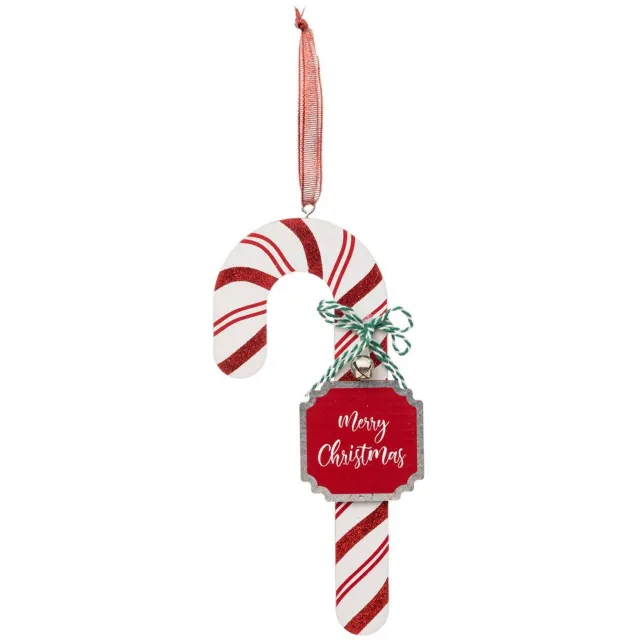 Feeric lights & Christmas Sucre d'orge de Noël en bois rouge 20 cm
