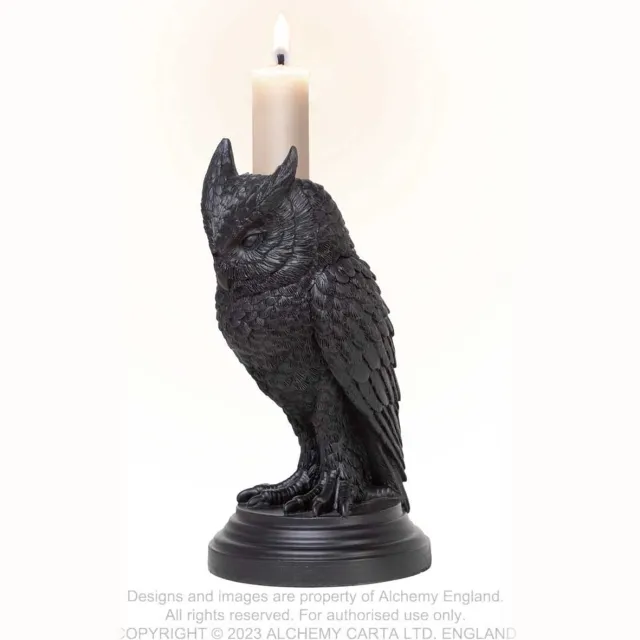 Alchemy Owl of Astrontiel (Owl Candlestick) Kaarsenstandaard - Zwart