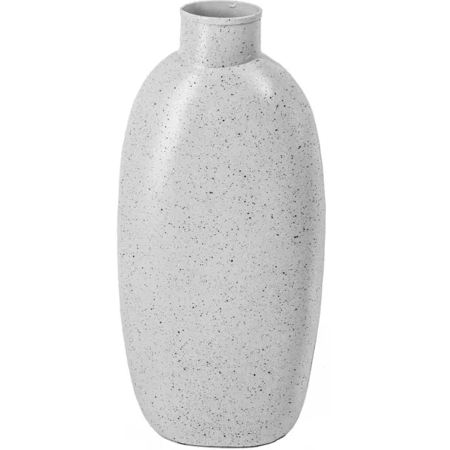 homebound by ky Metalen vaas wit dots | 5,5x15x34,5cm | vaas wit metaal dots