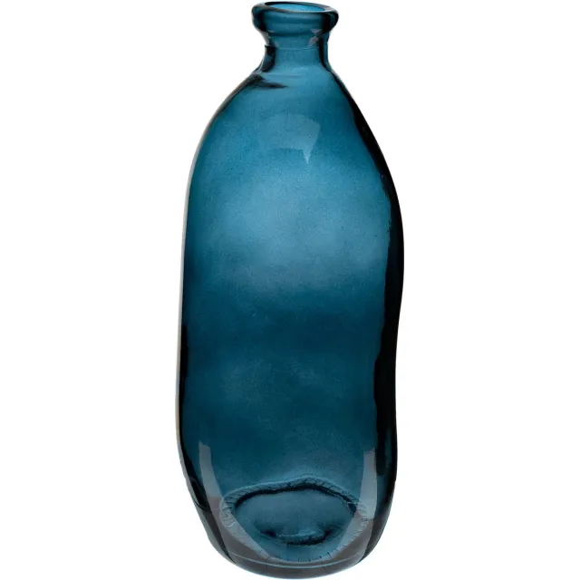 Atmosphera Créateur d'intérieur® Atmosphera bloemenvaas Pisa - Organische fles vorm - blauw transparant - glas - 51 x 23 cm