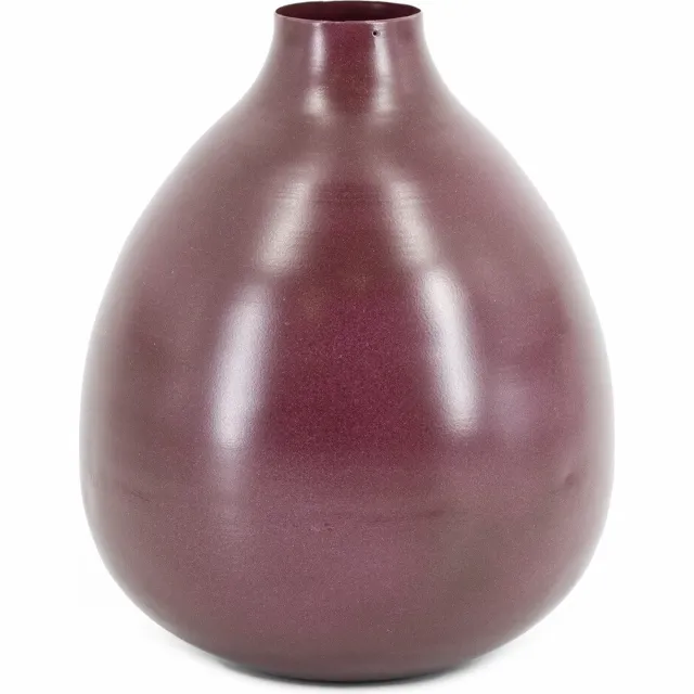 homebound by ky Vaas metaal aubergine | 20x22,5cm | bloemenvaas aubergine Paars