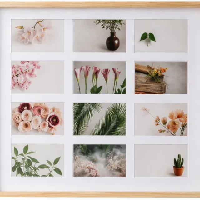 SCENA LIVING Houten lijst voor 12 foto's FORMIN, 59 x 54 cm beige