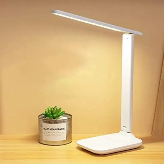 aura Bureaulamp led dimbaar daglicht - Tafellamp Nagelstyliste Met 3 Kleuren en 10 felheid instellingen - Tafellamp - Wit - 26cm x 9cm x 28cm