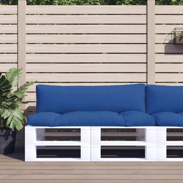 vidaXL Palletkussens 2 st stof lichtblauw blauw