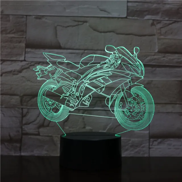MC Living 3D Led Lamp Met Gravering - RGB 7 Kleuren - Moter