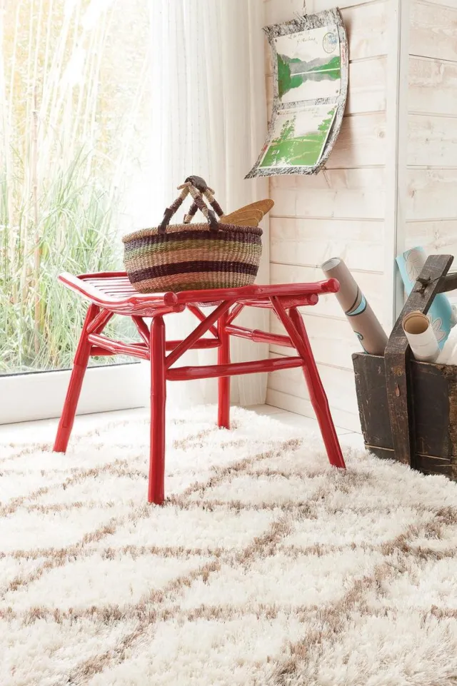 Timeless Creativity OSTA Rhapsody – Vloerkleed – Tapijt – geweven – wol – eco – duurzaam - hoogpolig - modern - Beige Ruit – 135x200