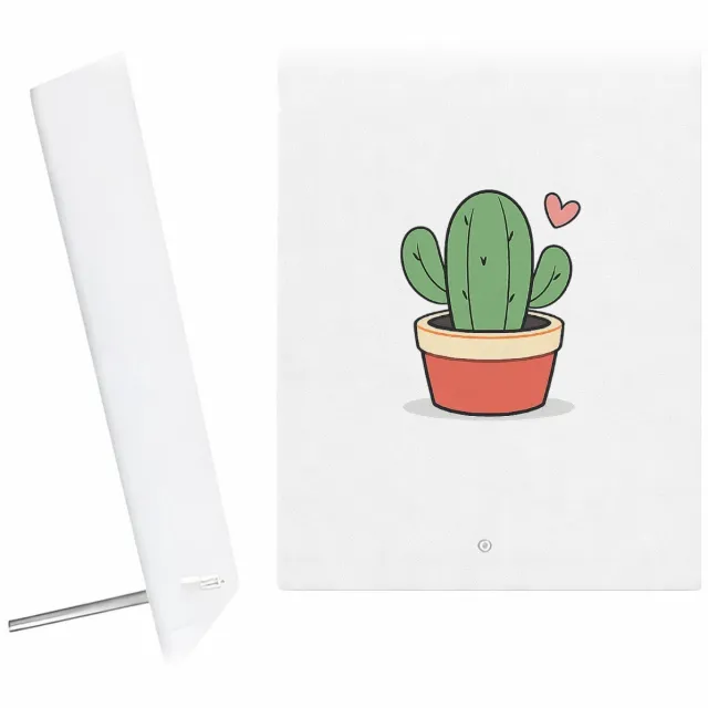 Mr Cadeautjes Glazen fotopaneel Een subtiel liefdescadeau met een compacte handgeschreven we - 15 x 20 cm, staand - glas, decoratie, wanddecoratie | cadeau Wit