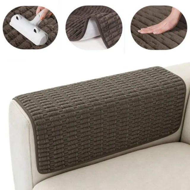 Flintry 2 Stuks 51x51cm Corduroy Armleuningbeschermer - Antislip Wasbare Bankarm Beschermhoes voor Bank en Fauteuil - Meubelbescherming tegen Krassen - Vlekken en Slijtage - Comfortabel Woonkamer Accessoire - Koffie kleur koffie kleur:51*51cm