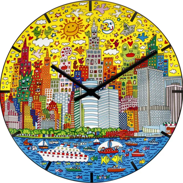 Goebel James Rizzi | Wandklok My New York City Sunset | Porselein - 31cm Divers