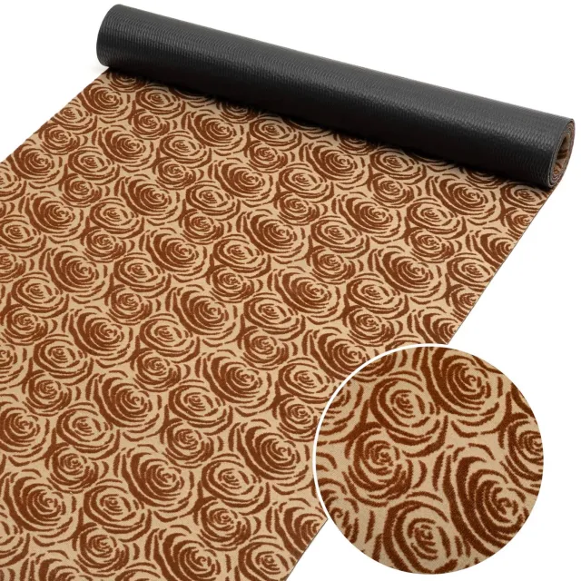 ANRO Keukenloper Clara Beige 240x67cm – Tapijtloper Wasbaar Antislip Gangloper Hal Laagpolig