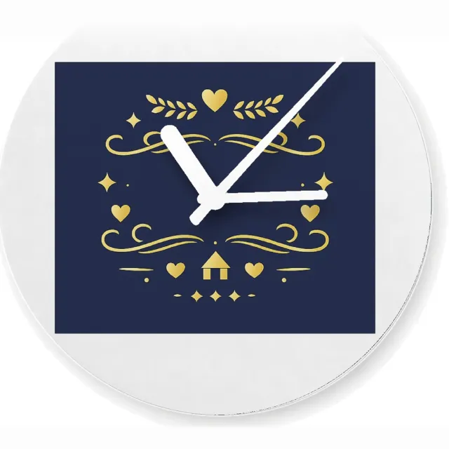 Mr Cadeautjes Glazen klok Ø 20 - design Een elegant cadeau-ontwerp met een warme familieboodschap en | cadeau Wit