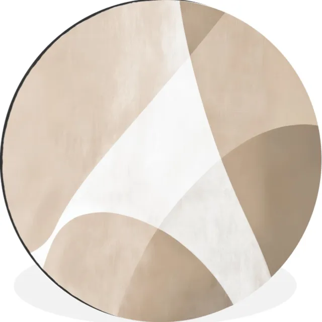 WallCircle Wandcirkel - Muurcirkel - Vloeiende vlakken - Harmonieus - Golvend - Aluminium - Dibond - 120x120 cm - Binnen en Buiten