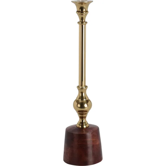 H&S Decoration Kandelaar - goudkleur- kaars - 45 cm hoog - woondecoratie