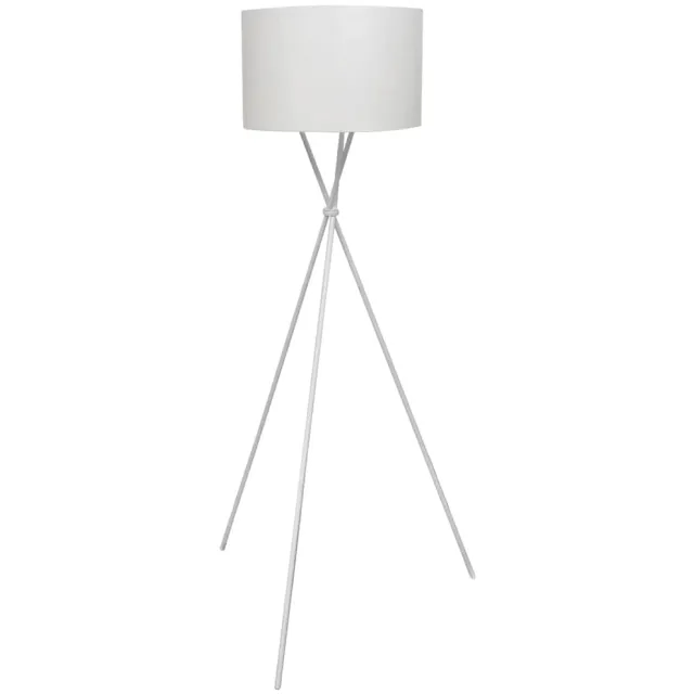 vidaXL Vloerlamp inclusief lampenkap wit
