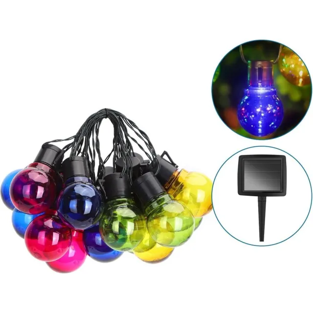 Lightexpert 5.8m LED Prikkabel RGB - String Light - 20 RGB LEDs - Zonne-energie