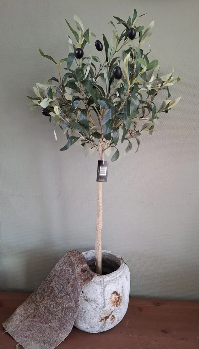Roberts olijfboom-85 cm kunstolijfboom-kunstbloem