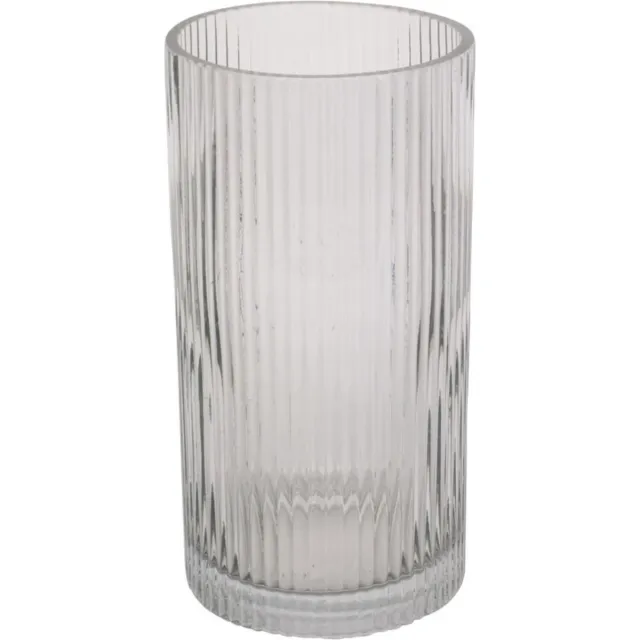 Present Time Vaas Allure Straight - Glas Donkergrijs - Ø10x20cm - Modern