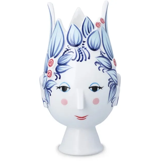 Bjørn Wiinblad Titania vaas H25cm D15.5cm blauw