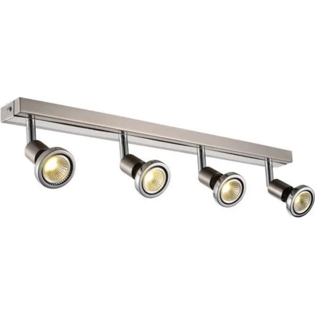 Fantasia Robus Spot 4Xgu10 5W Led Incl. Satin-Chroom/Chroom grijs